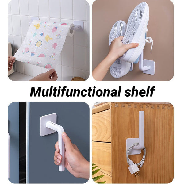 iOPQO Command Hook Multifunction Punch-Free Paper Towel Rack Hanging  Storage Rack Hookup For Bathroon Kitchen Hooks For Hanging 